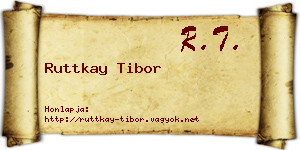 Ruttkay Tibor névjegykártya